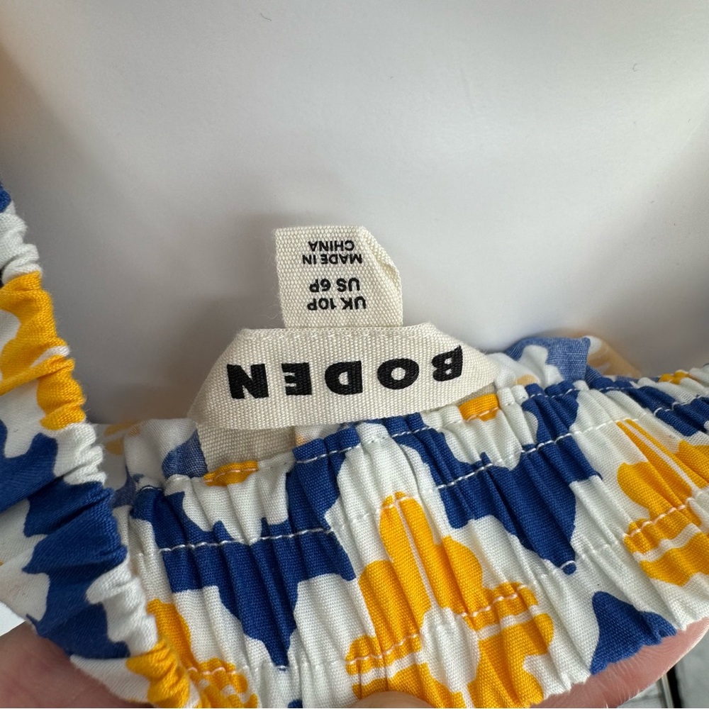 Boden Hattie Poplin Midi Skirt Surf the Web Geometric Stamp Cotton 10P - Picture 6 of 7